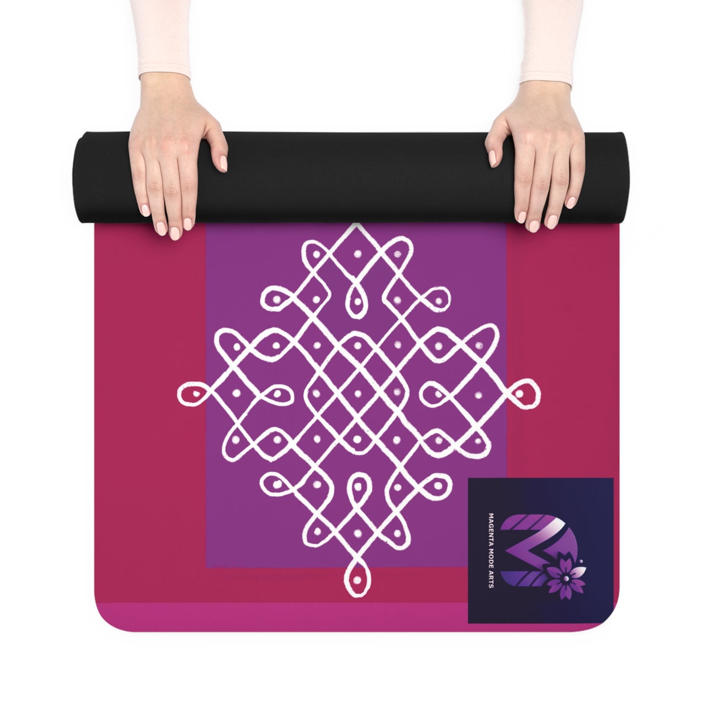Yoga and Meditation Mat - Dots and Curves print
