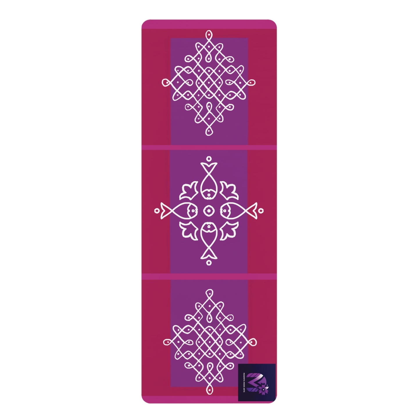 Yoga and Meditation Mat - Dots and Curves print