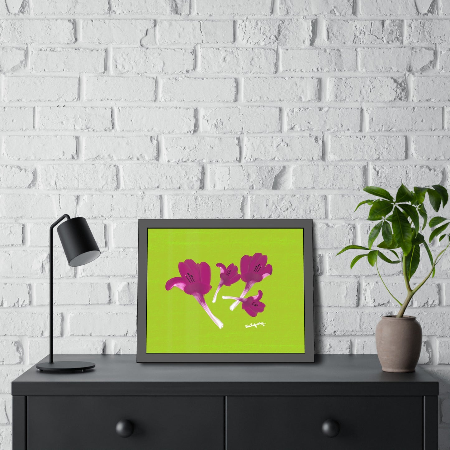 December Delights Magenta - Framed Art