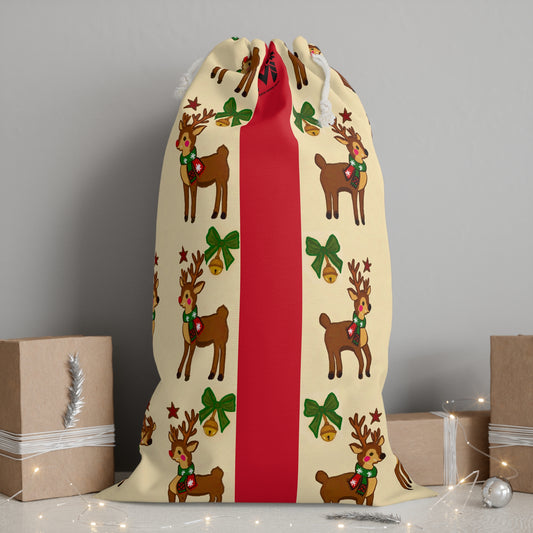 Holiday herd Santa sack -Red