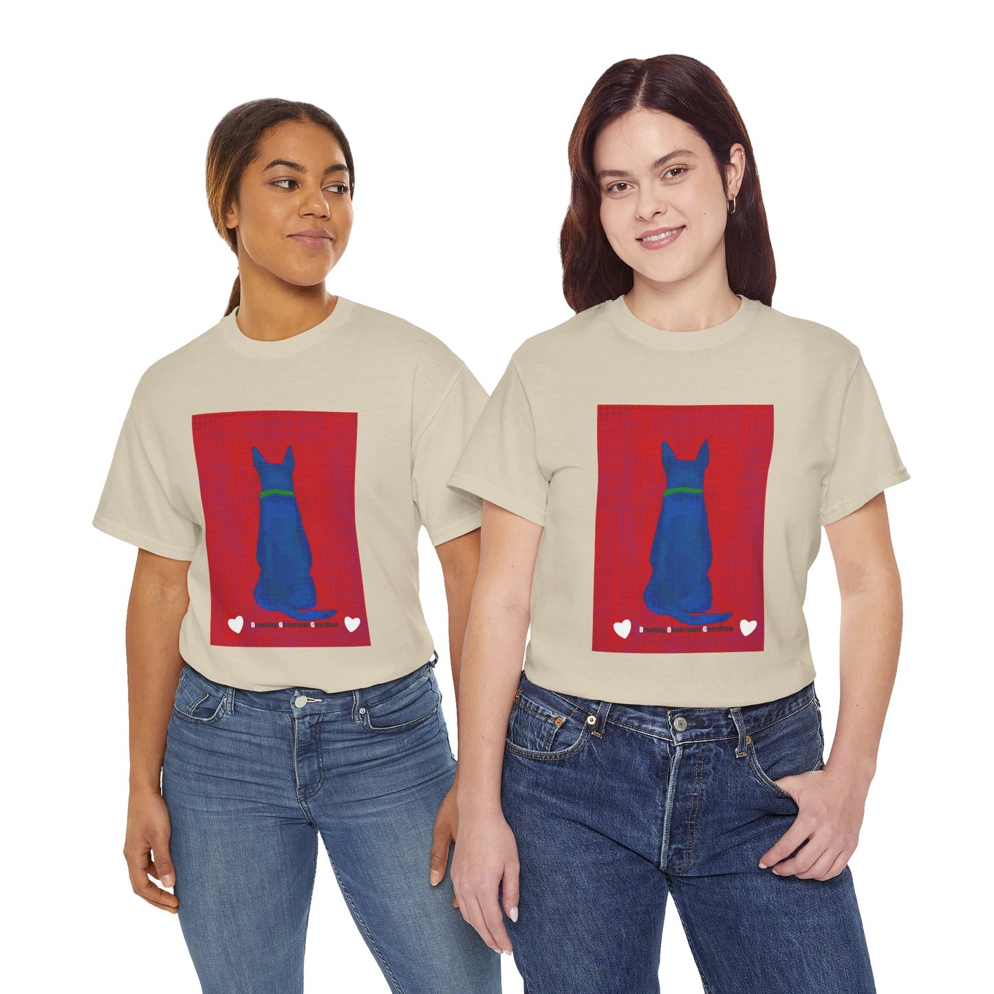 Unisex Heavy Cotton Tee - Dog print