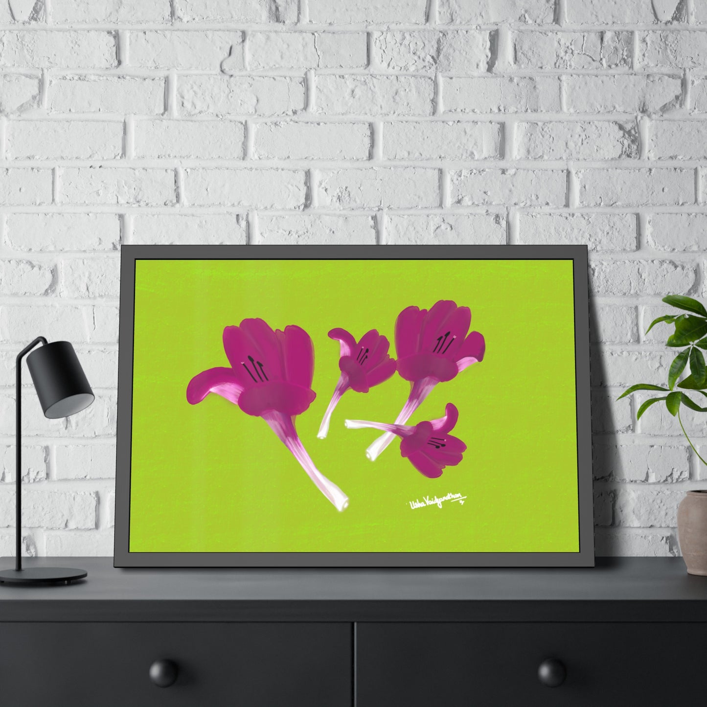 December Delights Magenta - Framed Art
