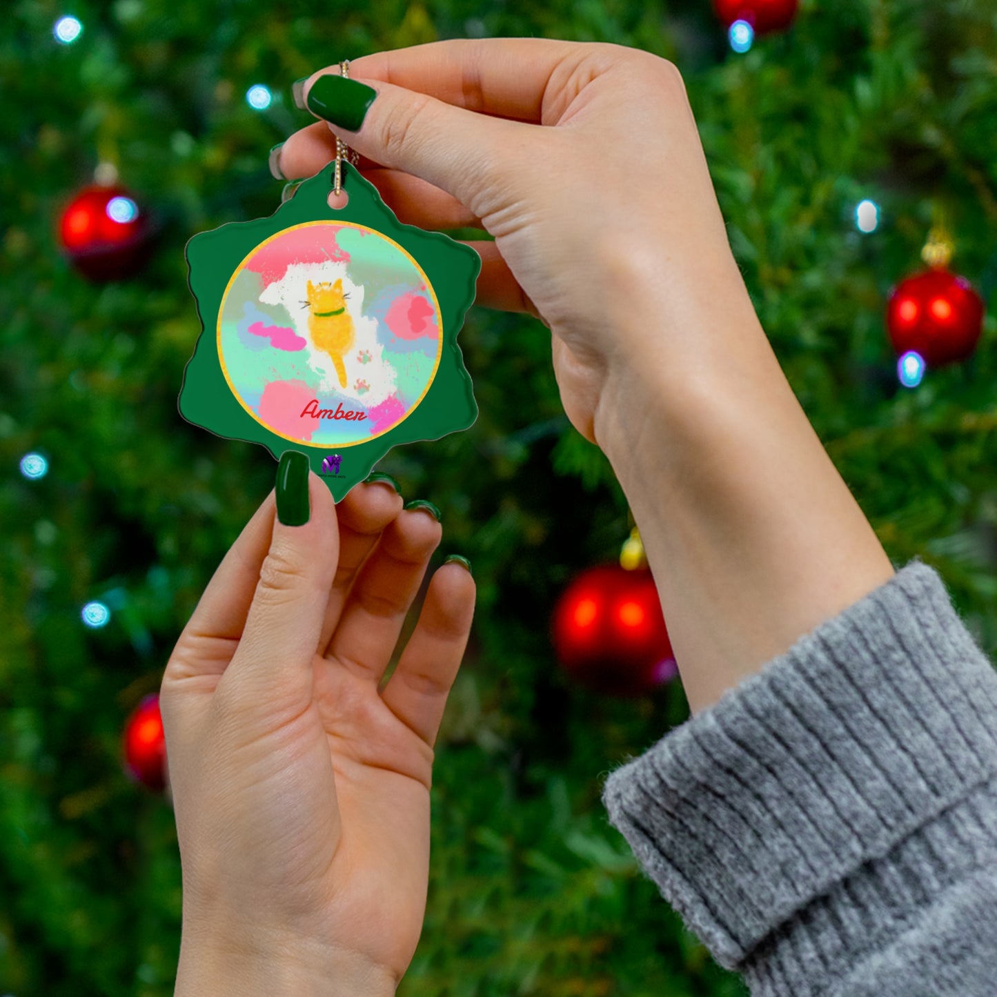 Customised Ornaments that meow (Star,Circle,Heart,Snowflake)