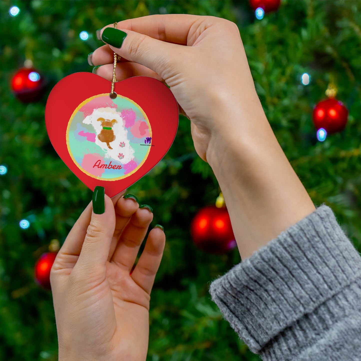 Customised Ornaments that bark (Star,Circle,Heart,Snowflake)