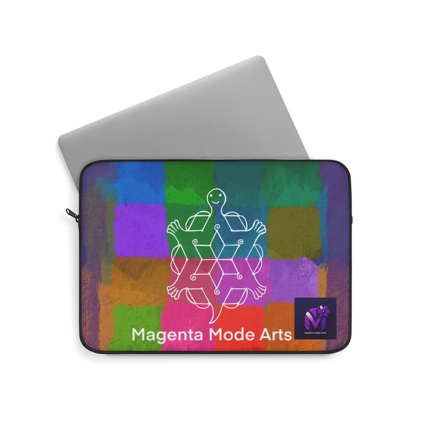 Laptop Sleeve - Sacred Dot Matrix Turtle  print