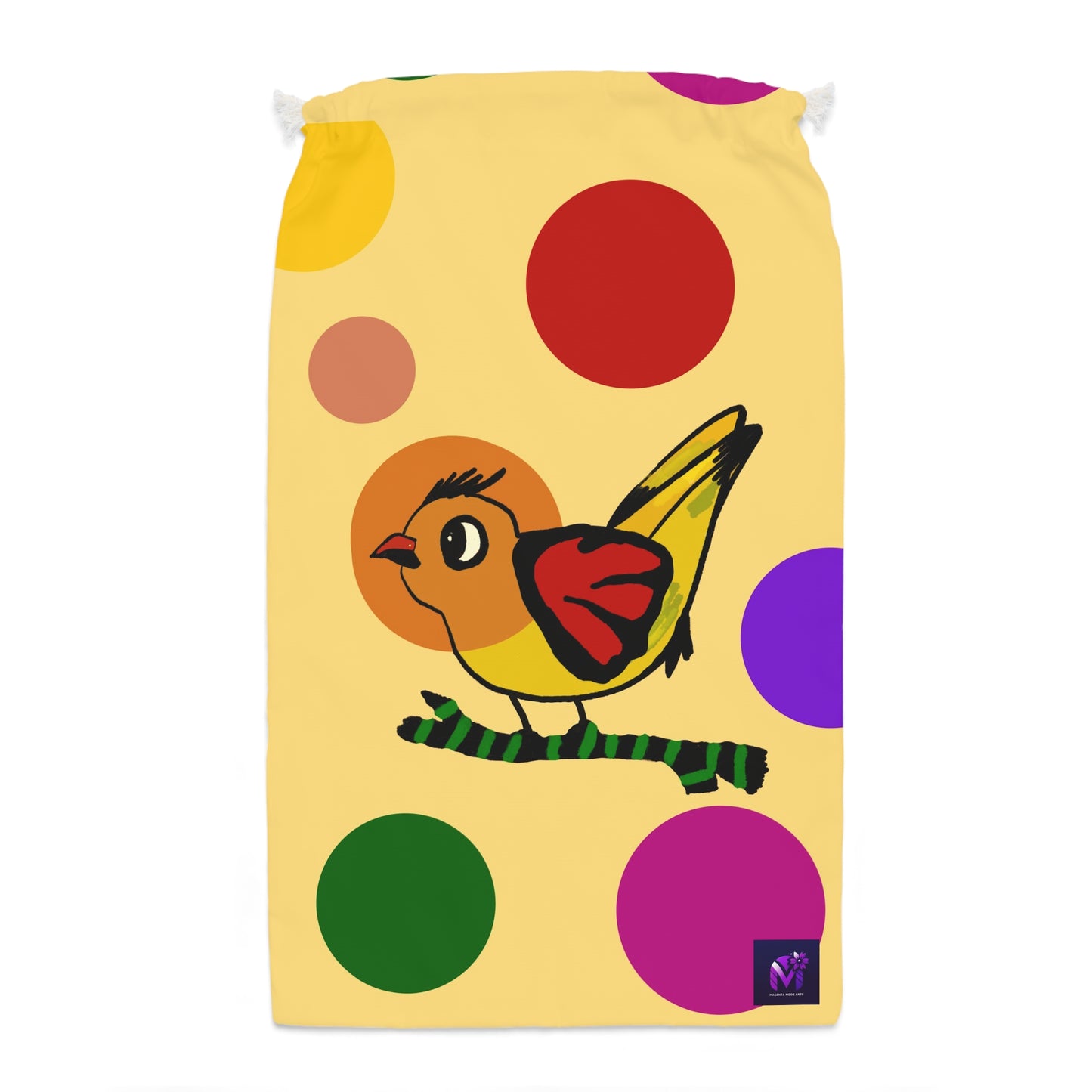 Drawstring bags- Chirpy surprise - Yellow