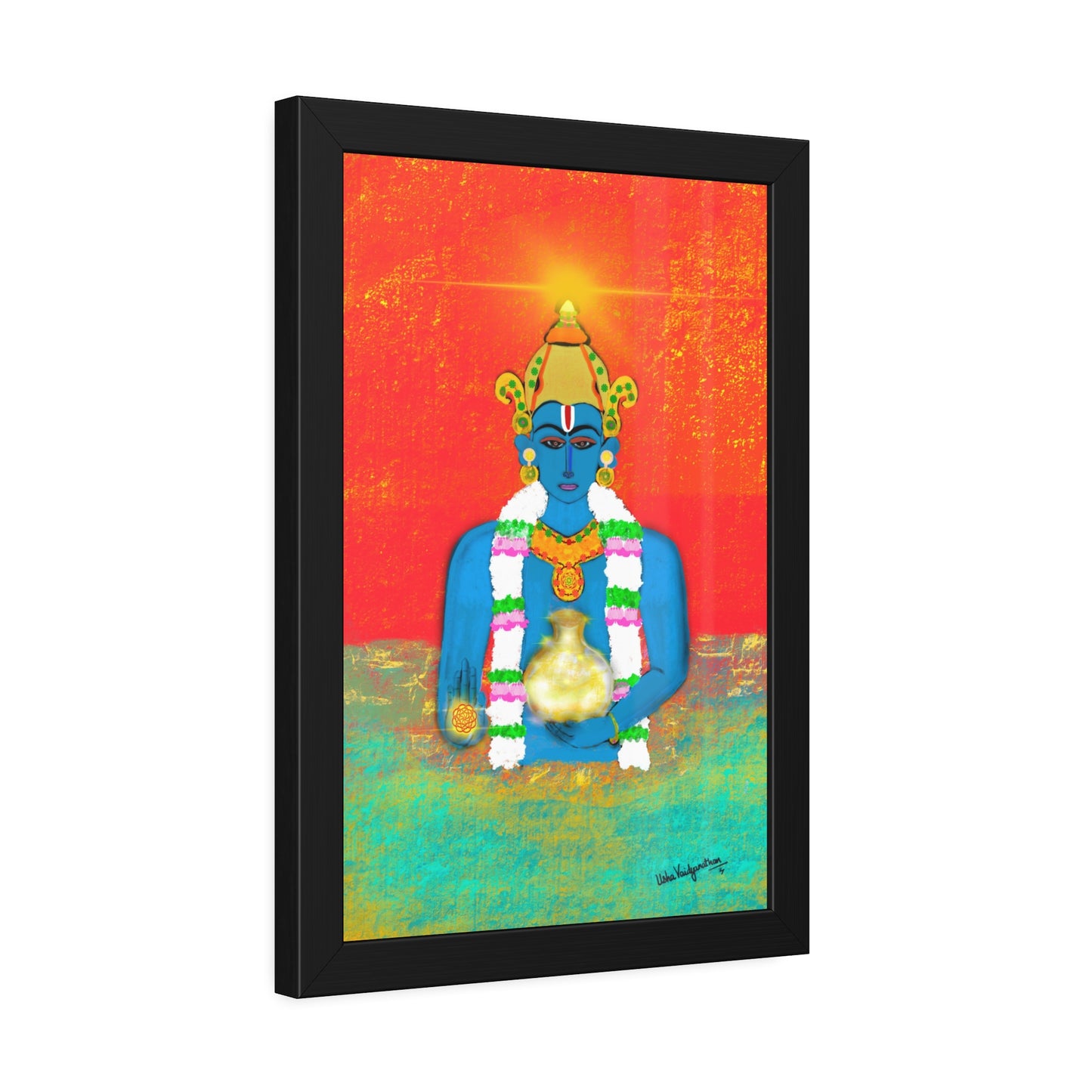 Sacred Shri Dhanvantari - Framed Art