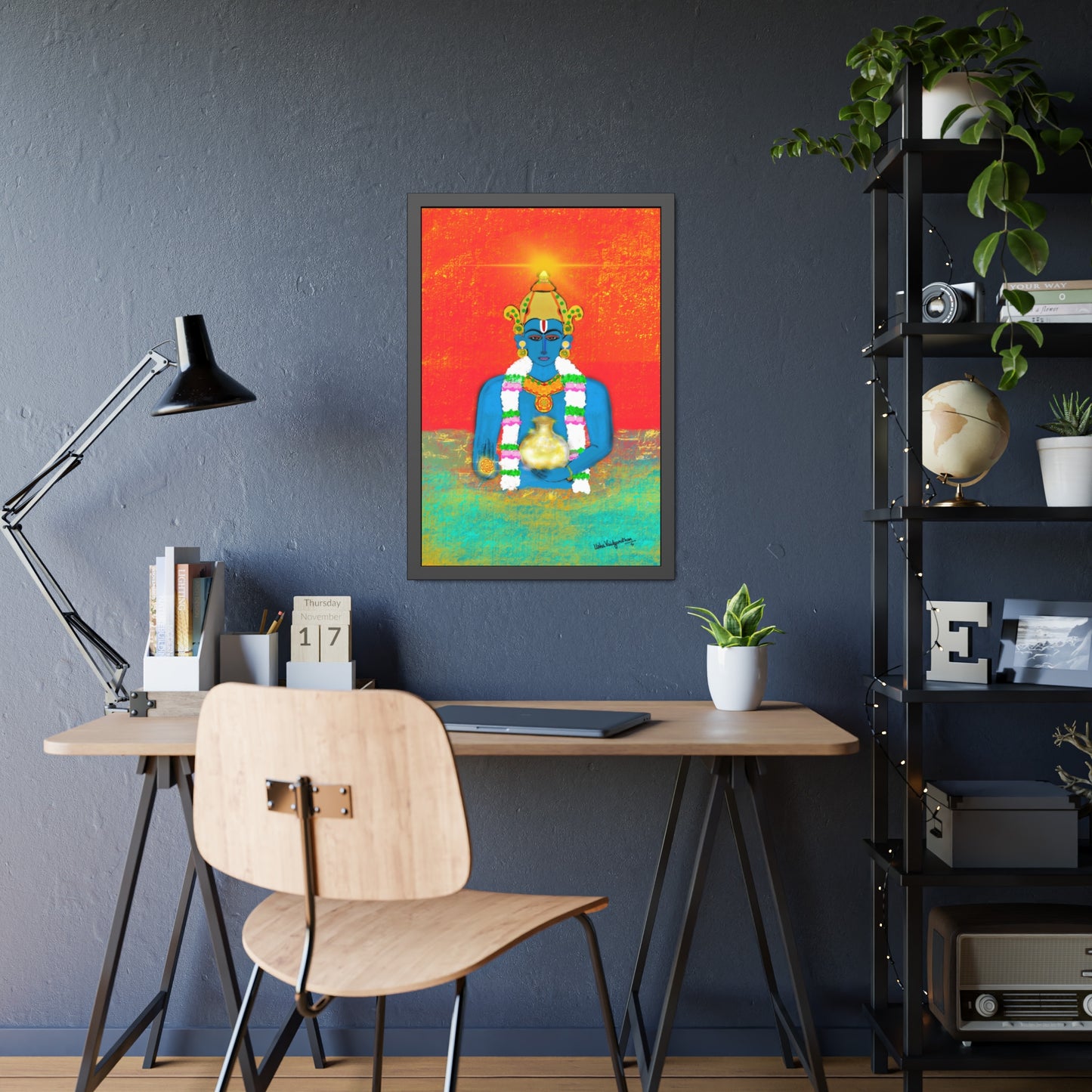Sacred Shri Dhanvantari - Framed Art