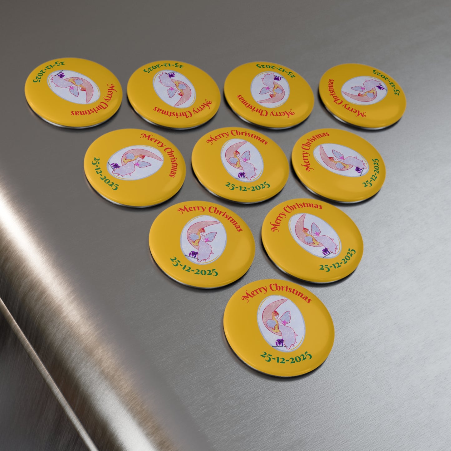 Moon Angel Magnet, Round (Set of 10 pcs)