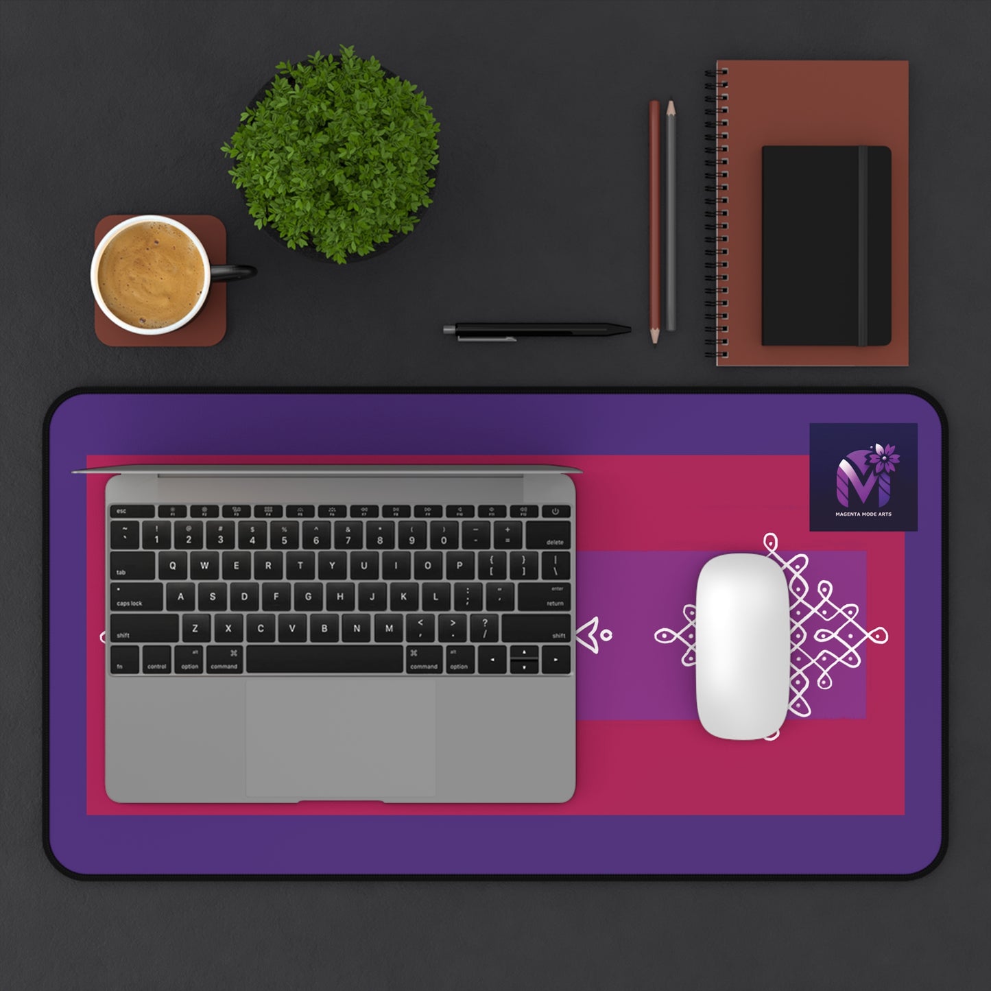 Dots and curves - Multipurpose Desk Mat
