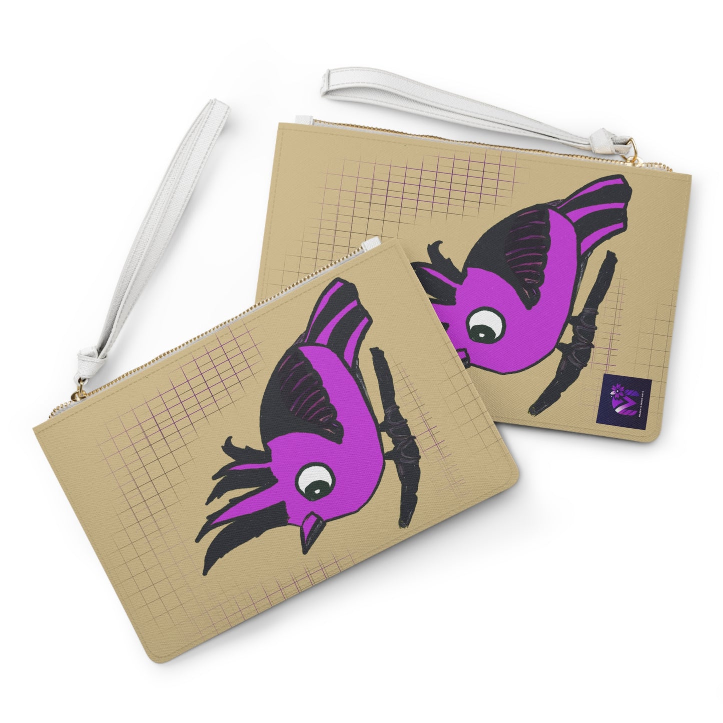 Clutch Bag-Vegan Leather - Magenta Radiance Art print