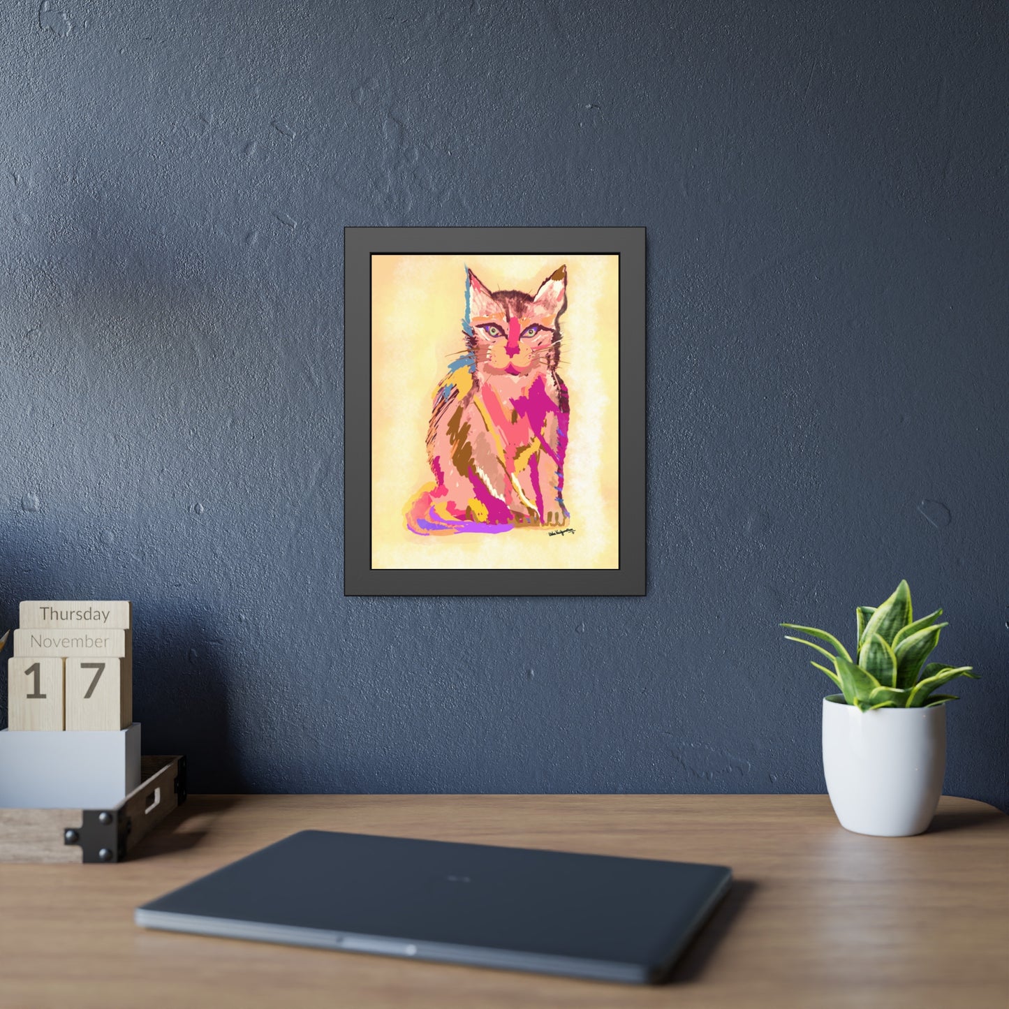 Cat Gaze- Framed Art