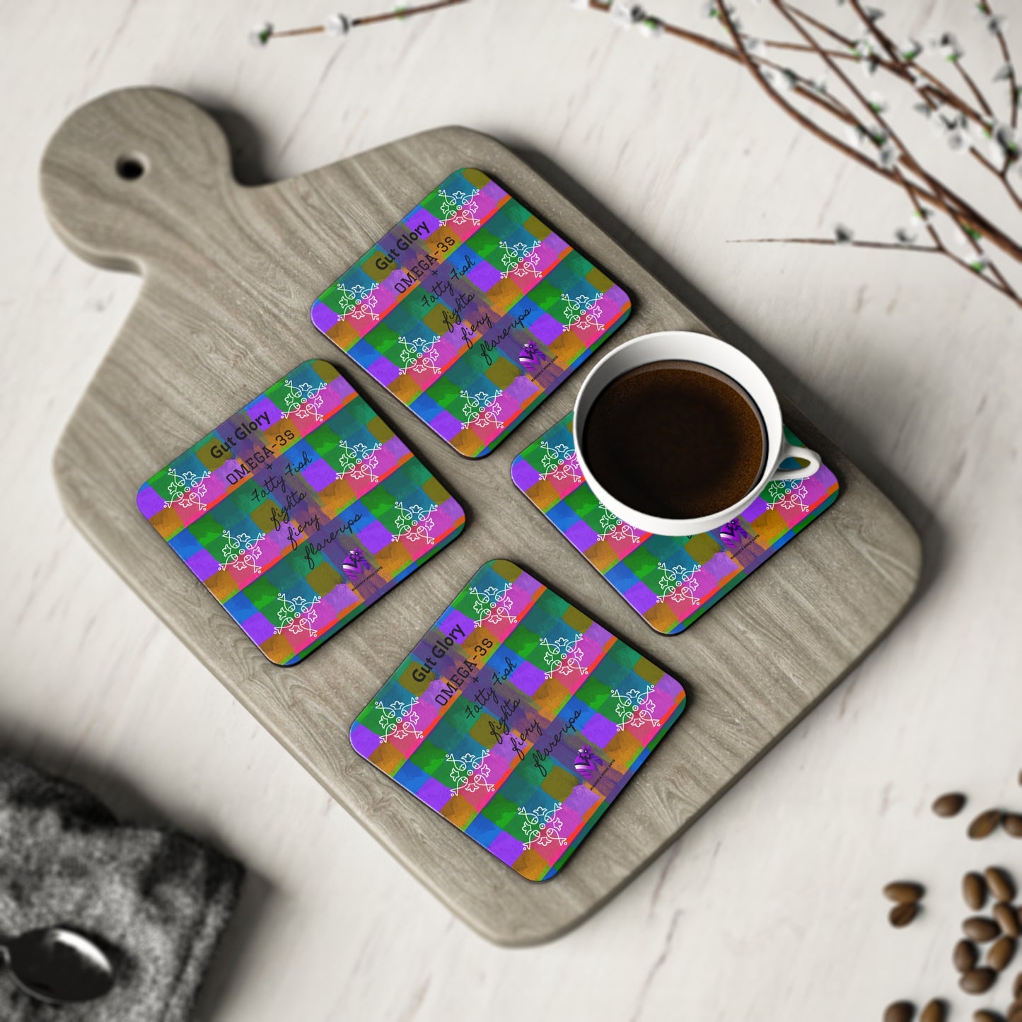 Speciality coasters - Gut Health ( Round/Square)