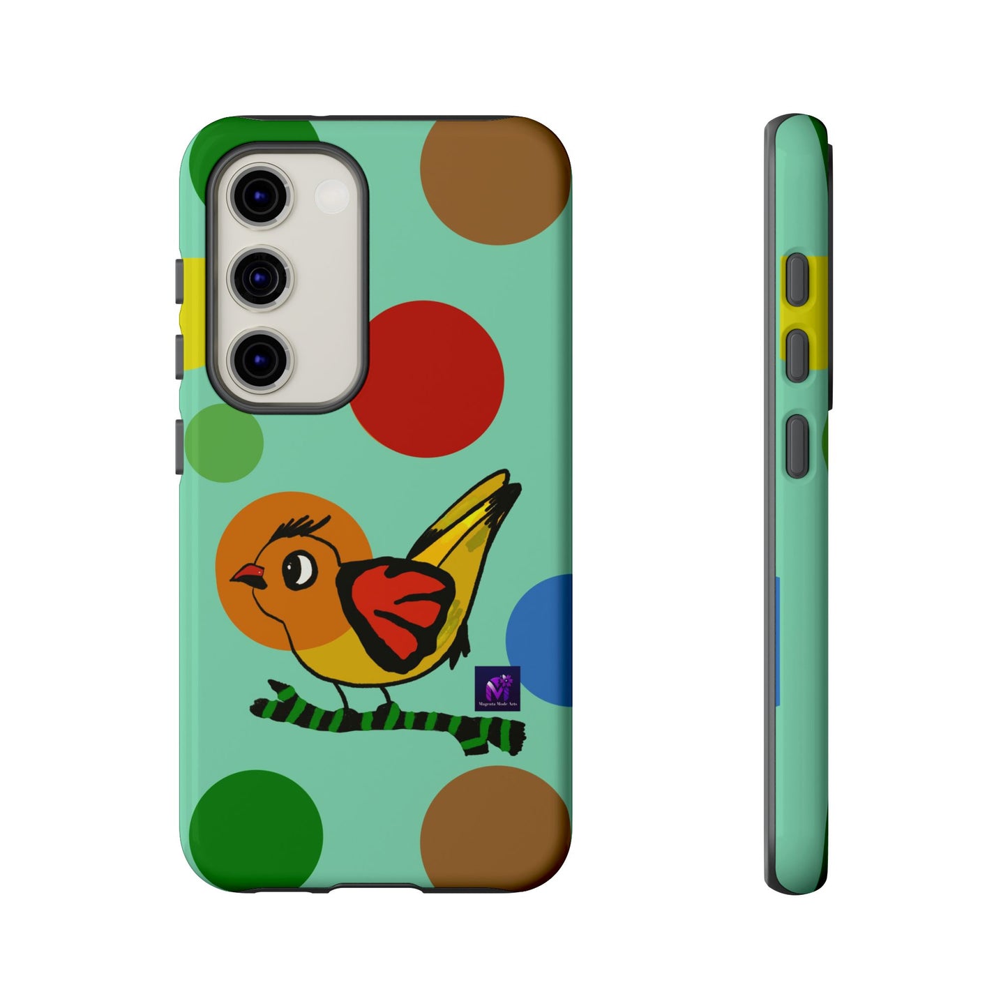 Phone Case - 40 Phone Models- Dotted and Feathered art print