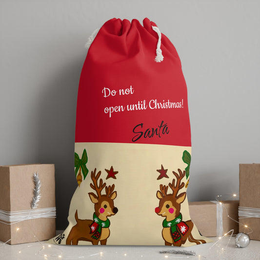 Jingle Reindeer Santa Sack