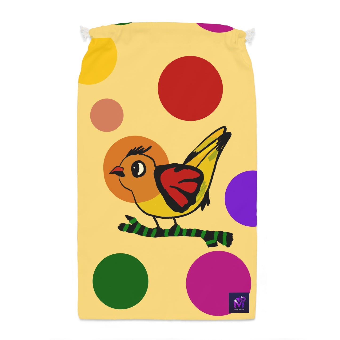 Drawstring bags- Chirpy surprise - Yellow