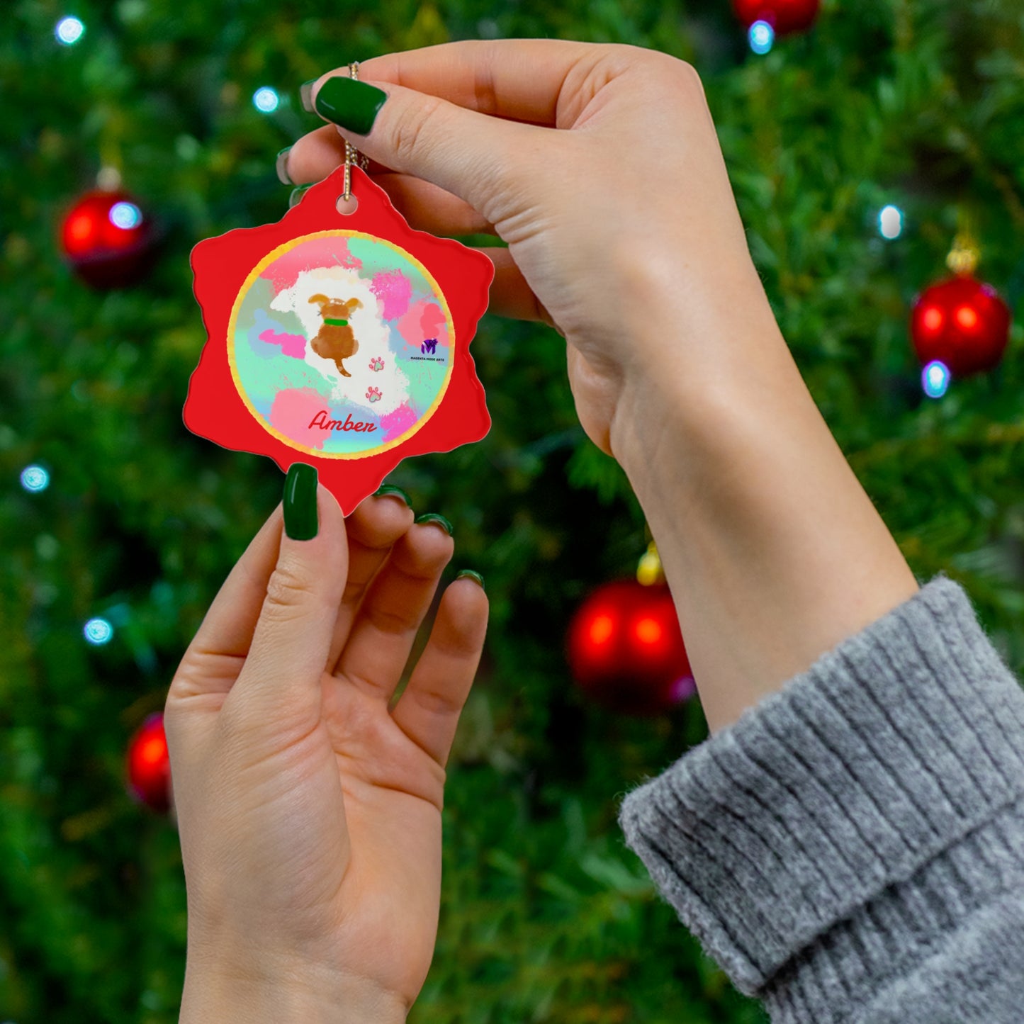 Customised Ornaments that bark (Star,Circle,Heart,Snowflake)