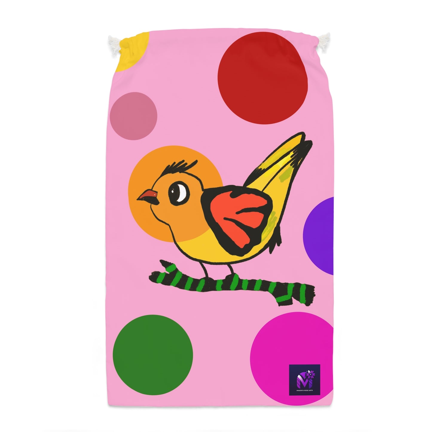 Drawstring bags - Chirpy Surprise- Pink