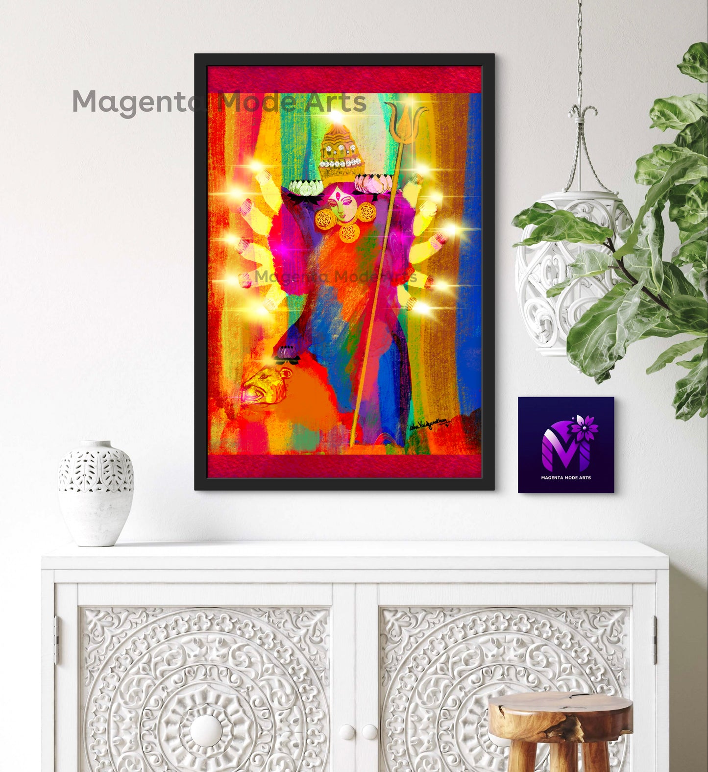 Goddess Durga - Framed Art