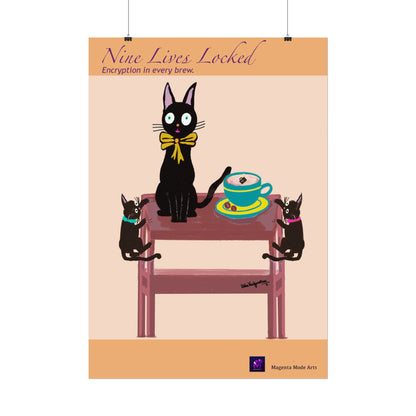 Cyber Cat- Rolled Poster Art (no frame included)