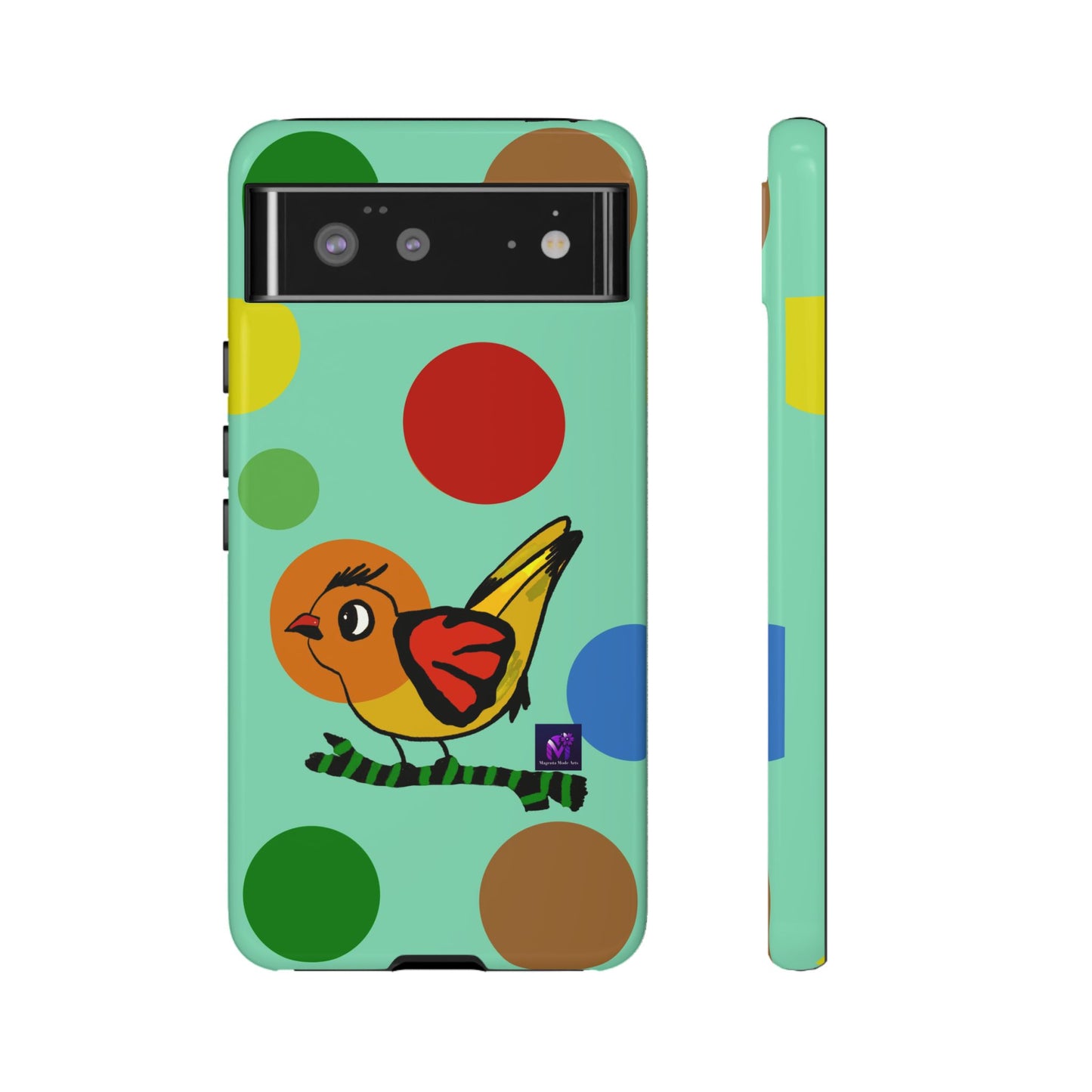 Phone Case - 40 Phone Models- Dotted and Feathered art print