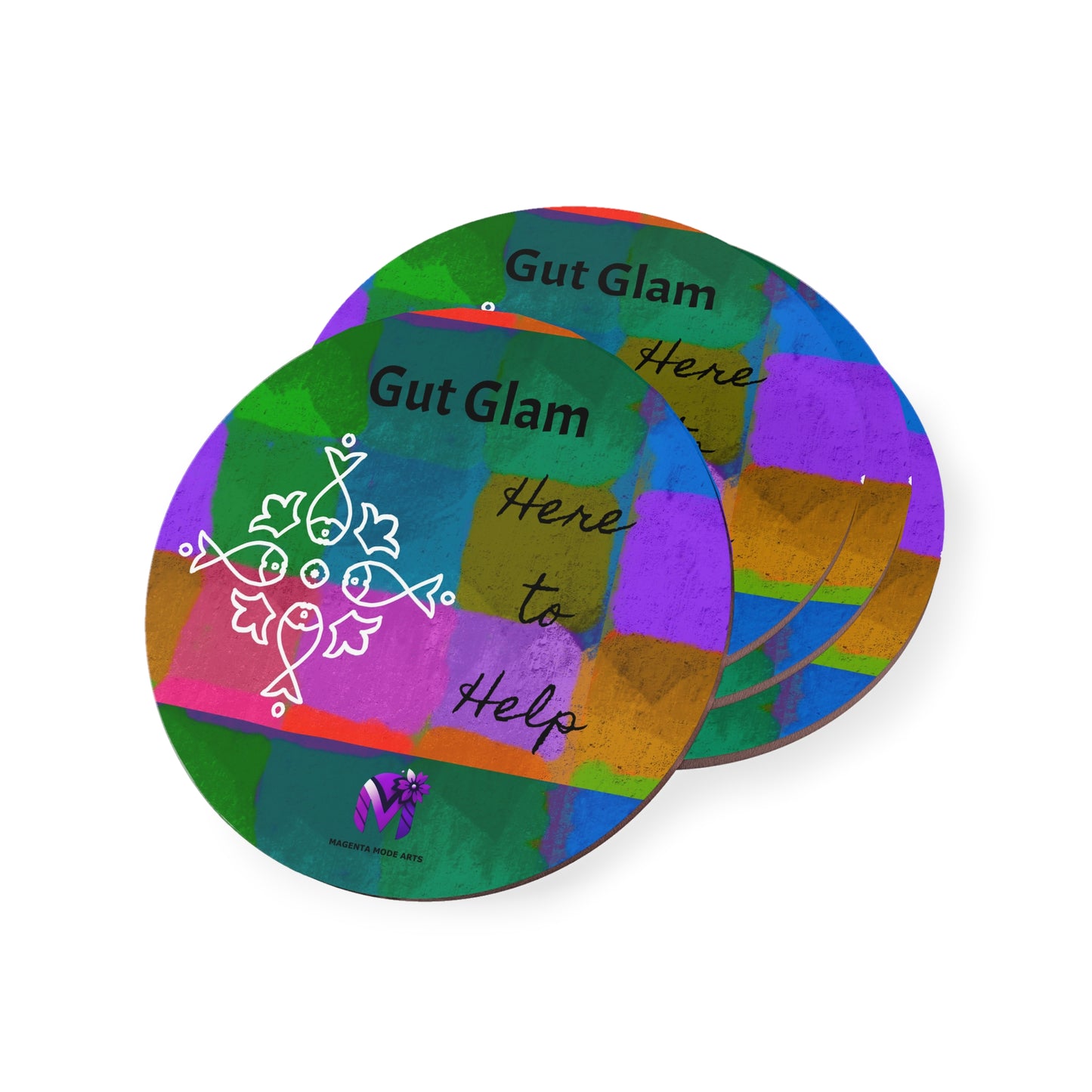 Speciality coasters - Gut Health ( Round/Square)