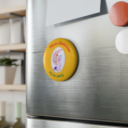 Moon Angel Magnet, Round (Set of 10 pcs)