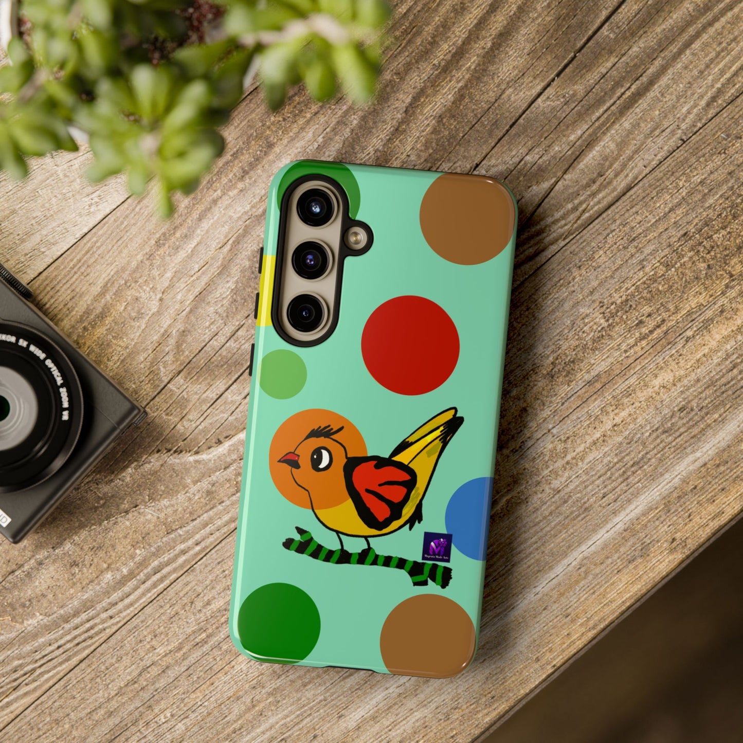 Phone Case - 40 Phone Models- Dotted and Feathered art print