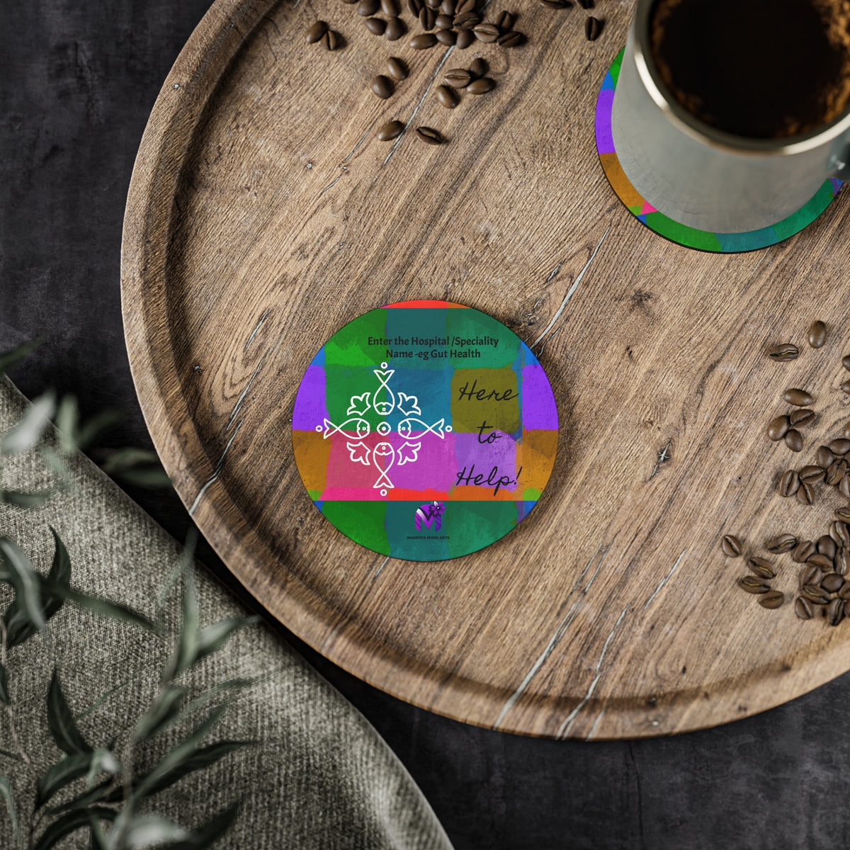 Personalised Speciality Coasters- Healthcare themed( Round/Square)