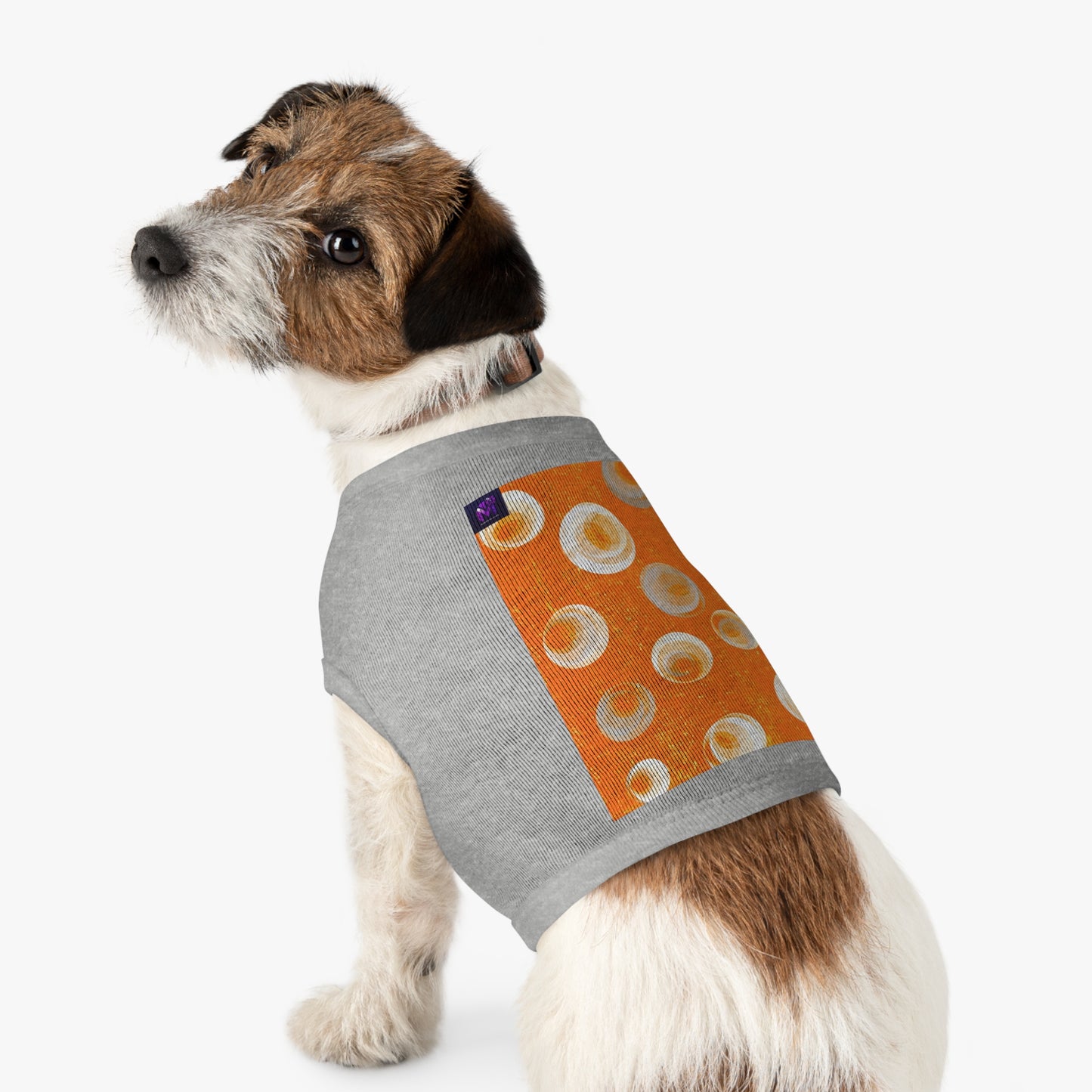 Designer Pet Tank Top - Orange Bubbles