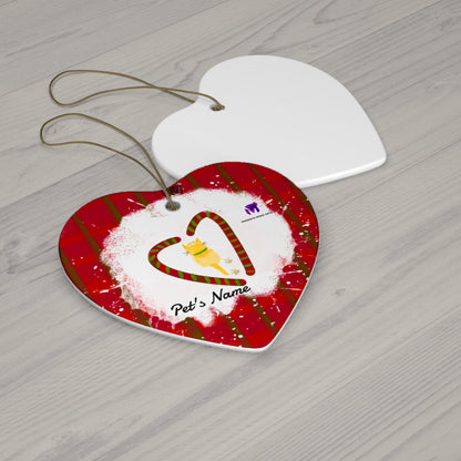 Customised Kitty Ceramic Ornament (Star,Circle,Heart,Snowflake)