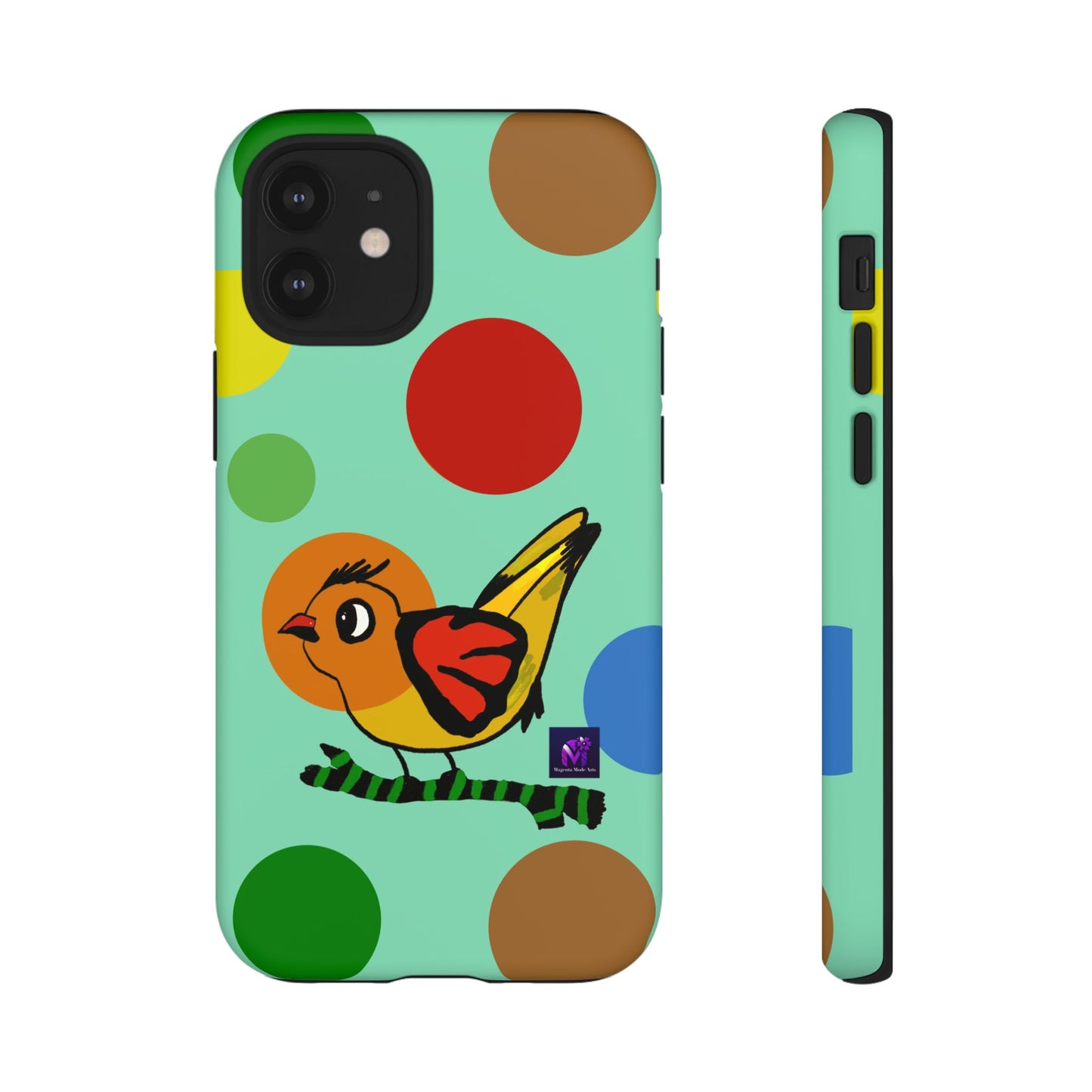 Phone Case - 40 Phone Models- Dotted and Feathered art print