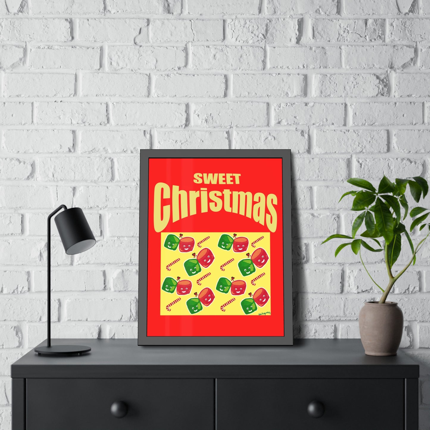 Sweet Christmas Marshmallow duos- Framed Art