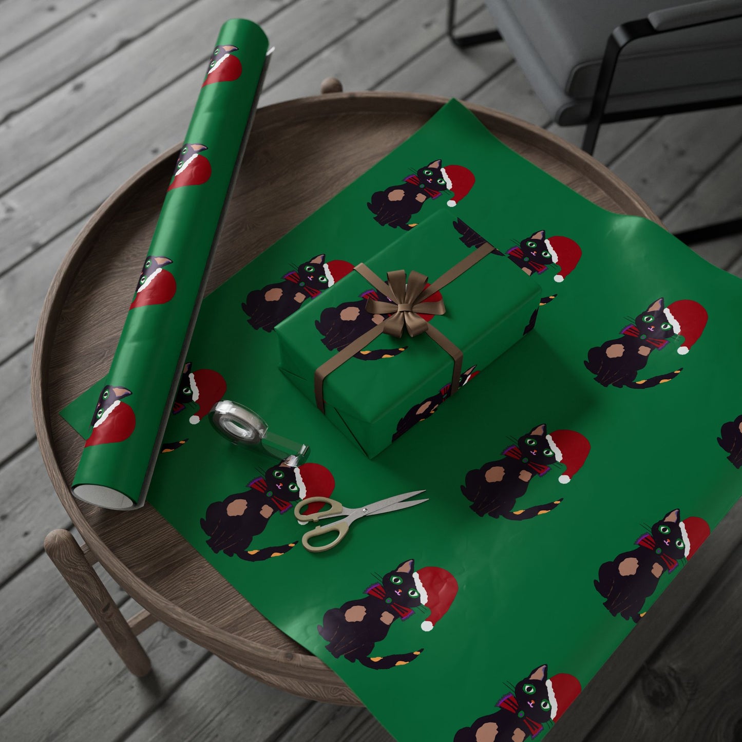 Gift Wrapping Papers - Santa Cat