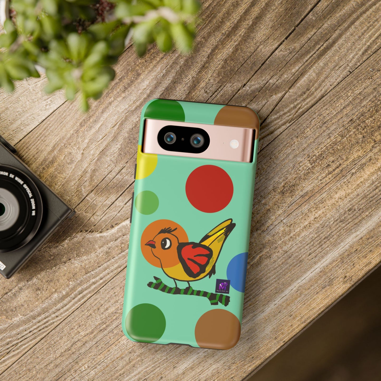 Phone Case - 40 Phone Models- Dotted and Feathered art print