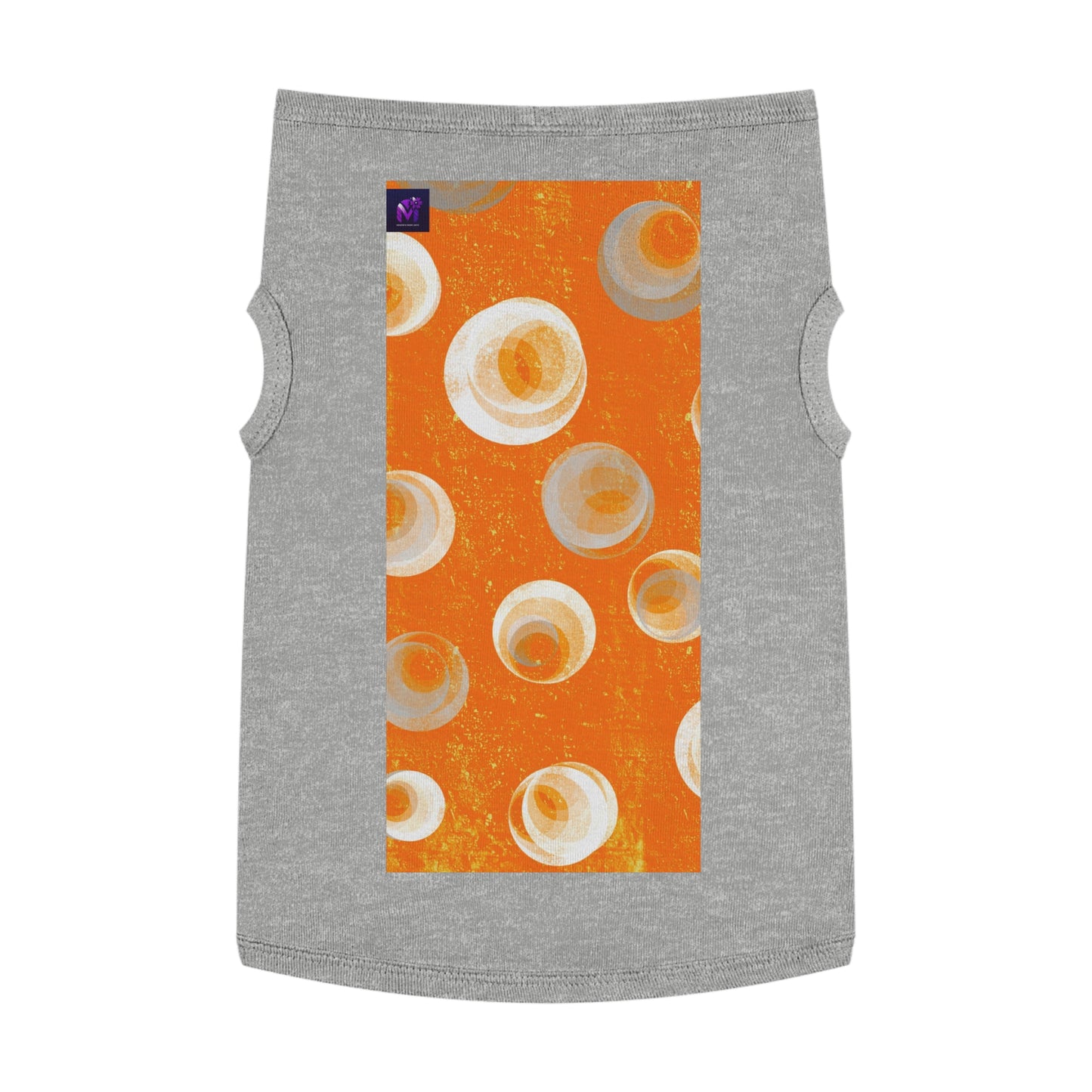 Designer Pet Tank Top - Orange Bubbles