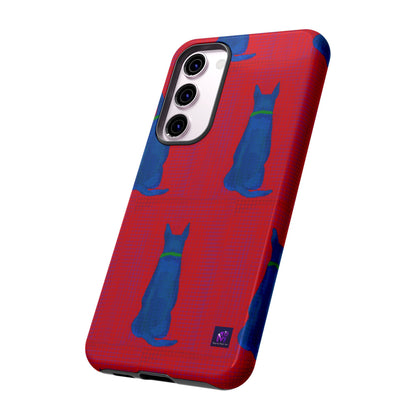 Phone Case -35 Phone Models- Dog loves grids