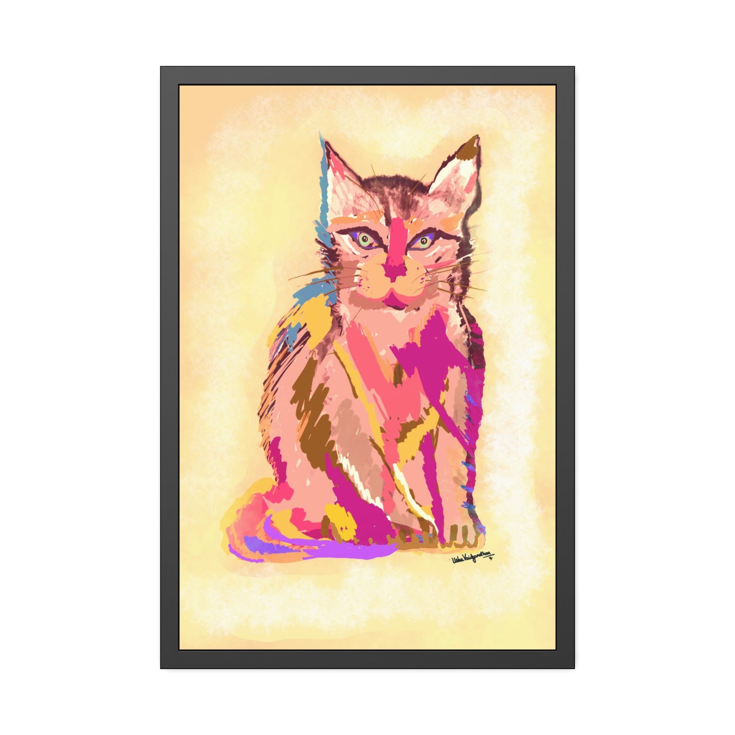 Cat Gaze- Framed Art