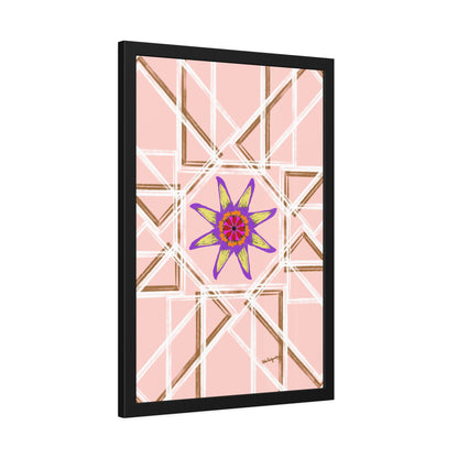 Peach and flower -Framed Art