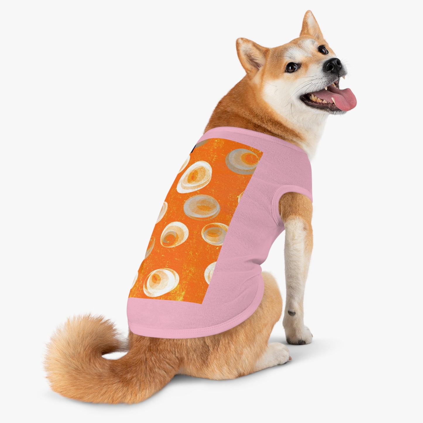 Designer Pet Tank Top - Orange Bubbles