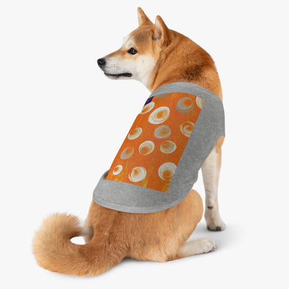 Designer Pet Tank Top - Orange Bubbles