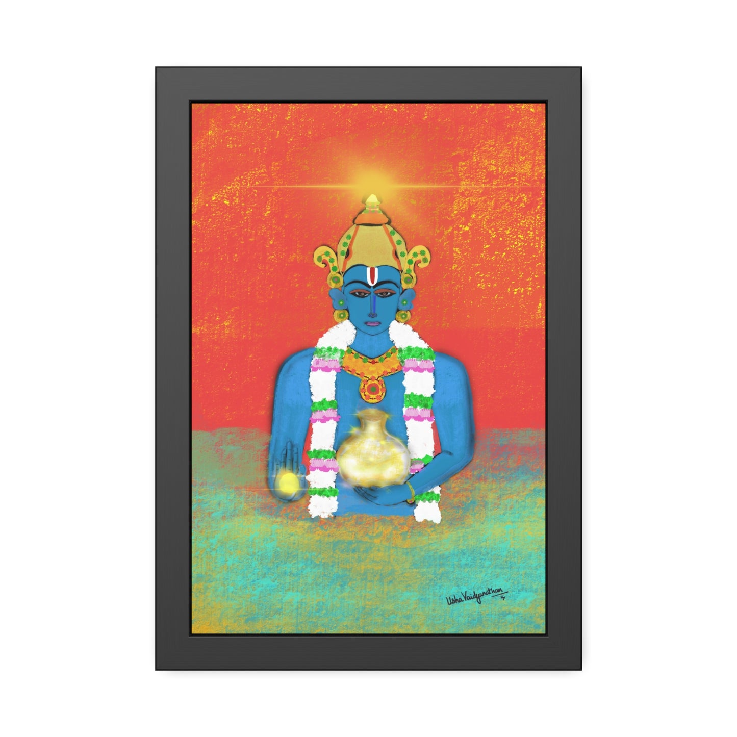 Sacred Shri Dhanvantari - Framed Art