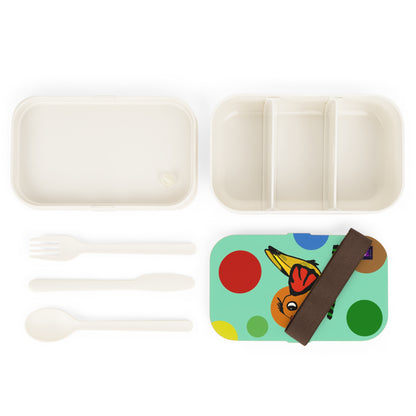 Bento Lunch Box - Dotted and Feathered print