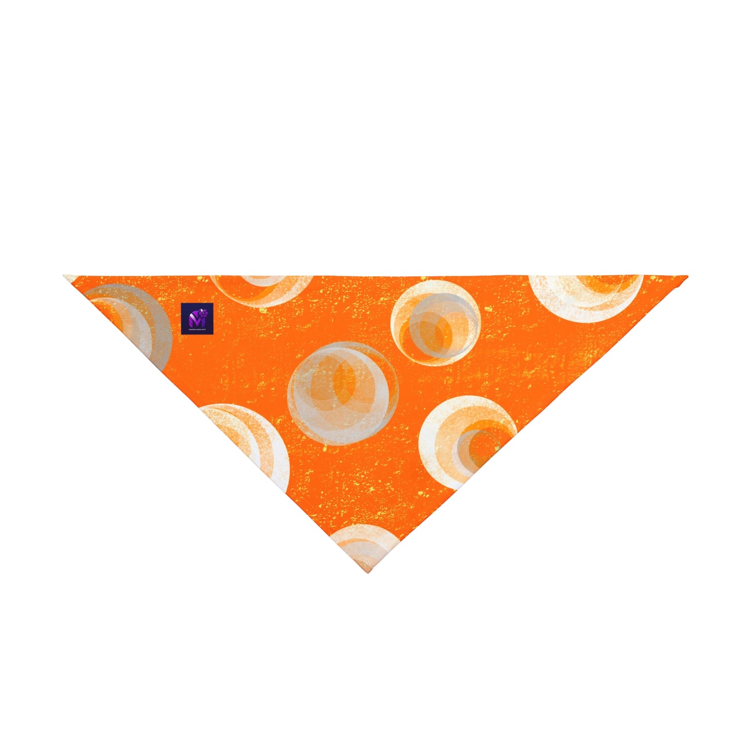 Pet Bandana - Orange Bubbles