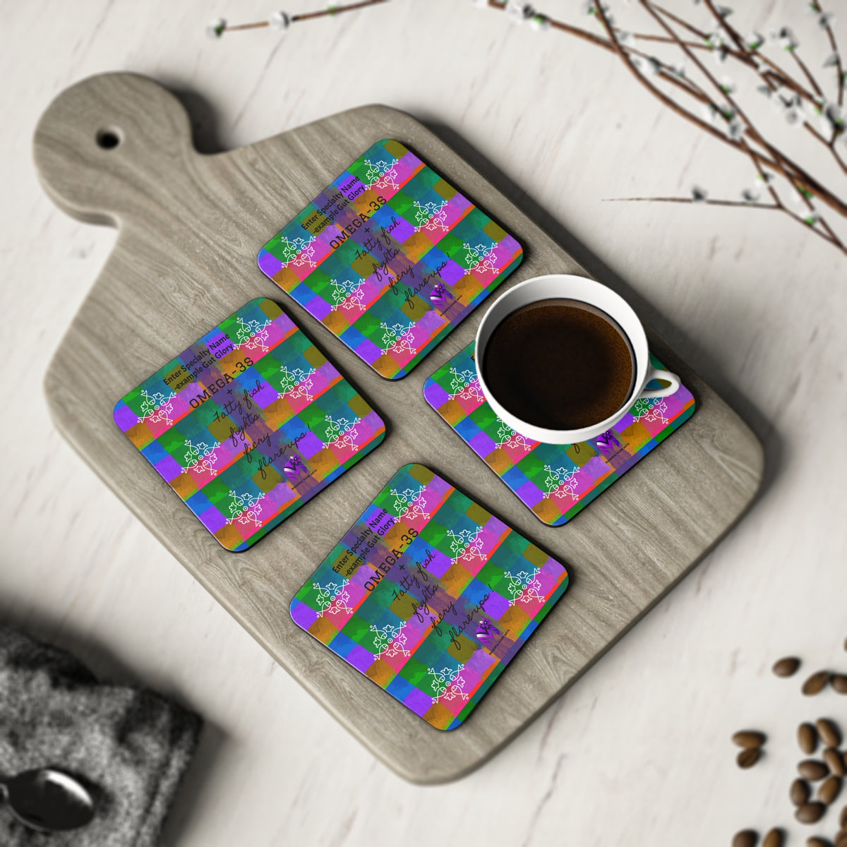 Personalised Speciality Coasters- Healthcare themed( Round/Square)