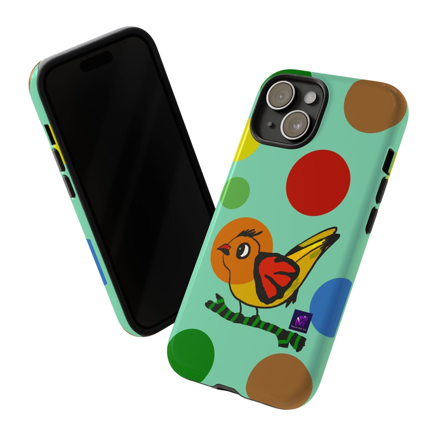 Phone Case - 40 Phone Models- Dotted and Feathered art print