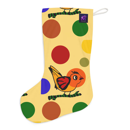 Santa Stocking - Birdsong & Bubbles - Yellow