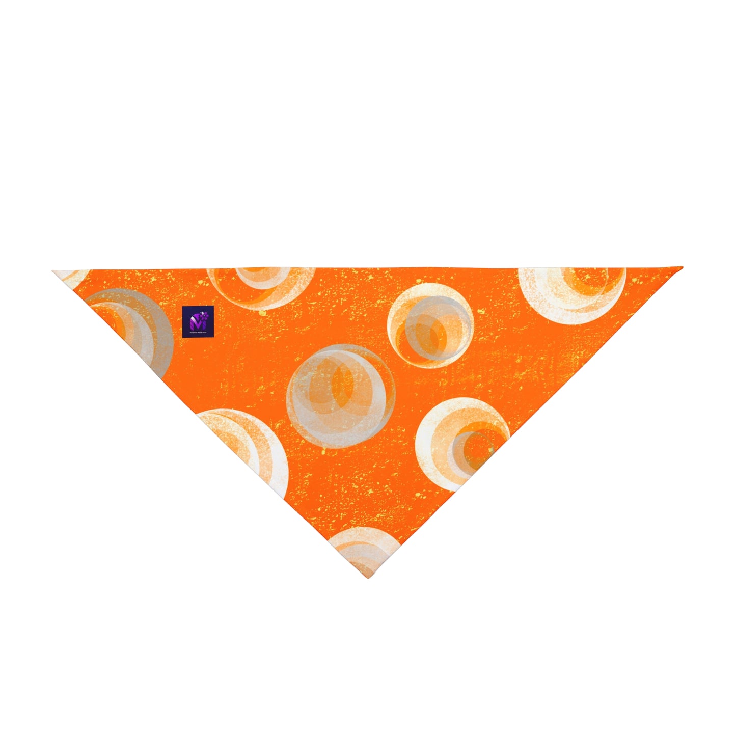 Pet Bandana - Orange Bubbles