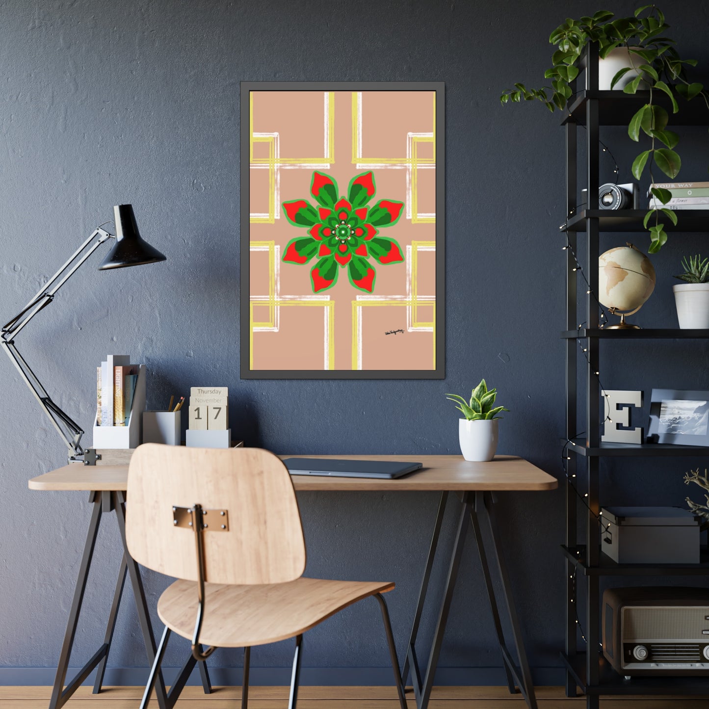 Succulent Radiance - Framed Art