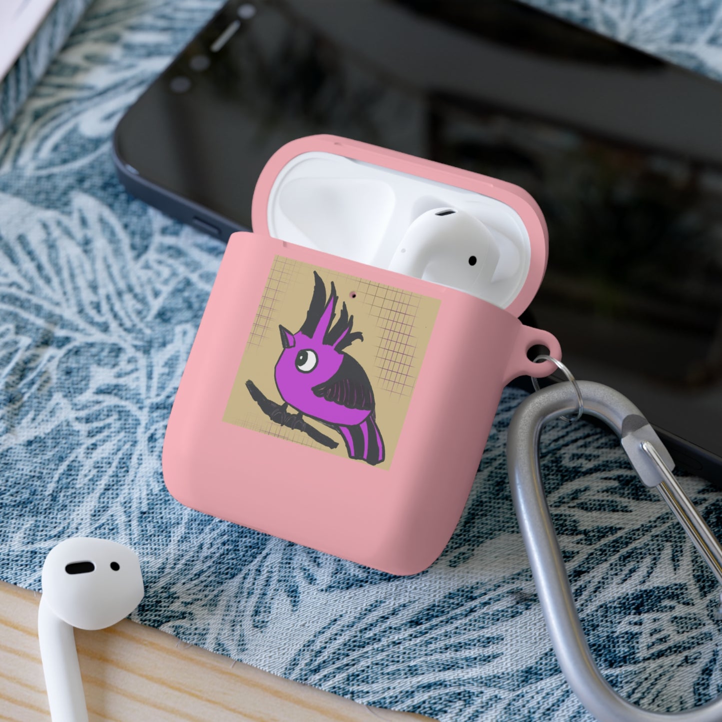 AirPods and AirPods Pro Case Cover - Magenta Radiance print